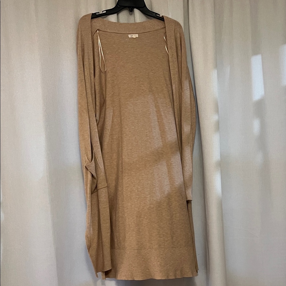Debut Tan Long Sleeve Dress